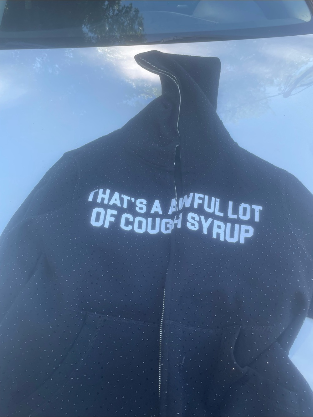 Awful Lot of Cough Syrup rhinestone full zip